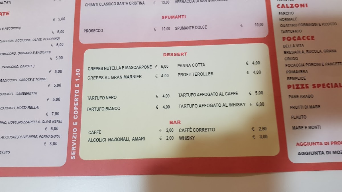 Menu Ristorante Pizzeria Bella Vita-4